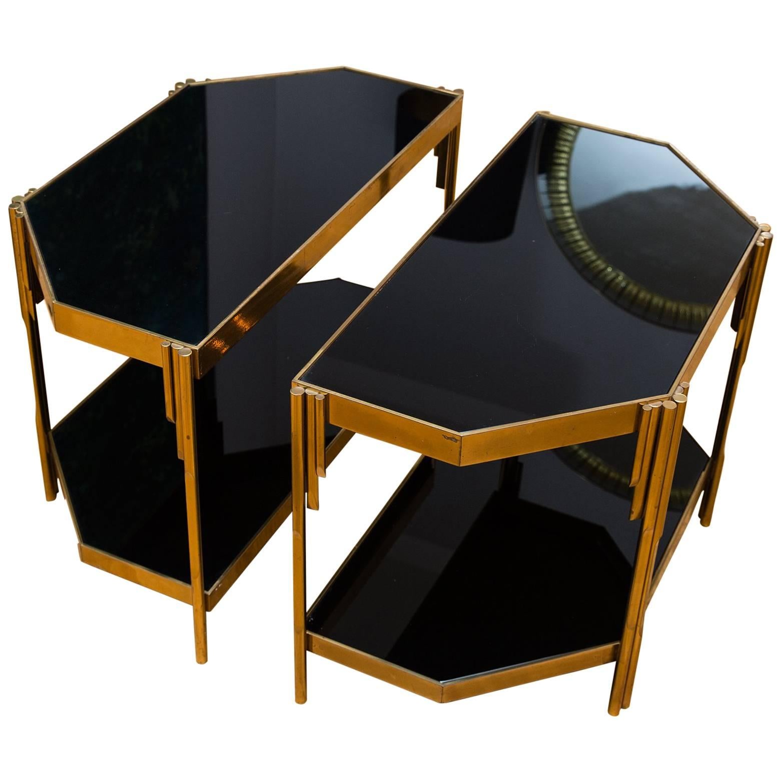 Pair of Occasional Tables by Luciano Frigerio, Model Achille, Italy, 1970s