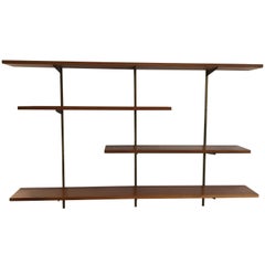 Mid-Century Modern George Nelson Walnut Shelf Wall Unit