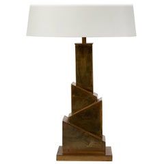 Brass "Skyscraper Table Lamp by Romeo Rega