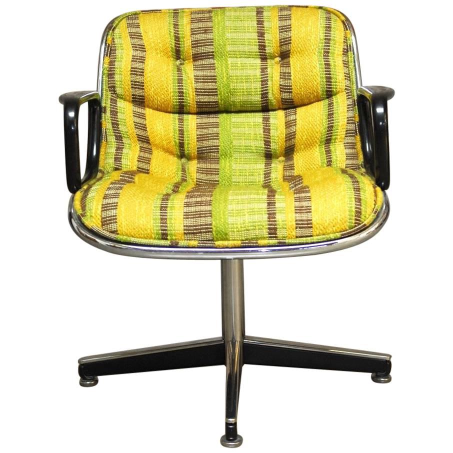 Mid-Century Plaid Executive Chair by Charles Pollock for Knoll