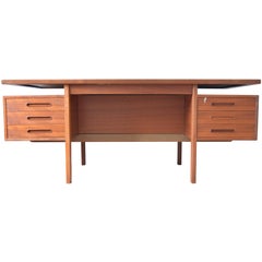 Danish Teak Executive Floating Desk