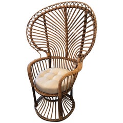 Gio Ponti and Lio Carminati Wicker Armchair, circa 1960