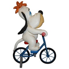 Vintage Droopy on a Bike, Large Old Model