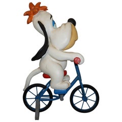 Vintage Droopy on a Bike, Large Old Model