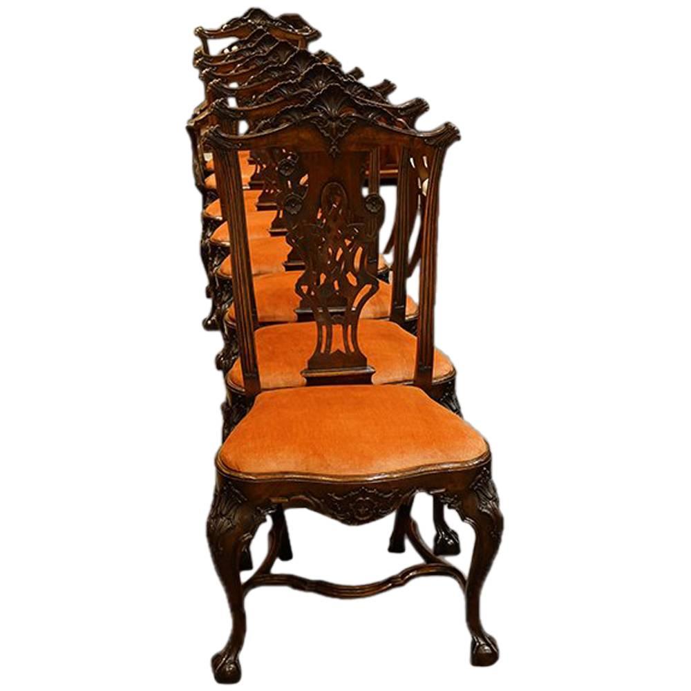 Set of Eight Antique Portugese Dining Chairs