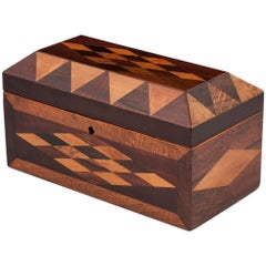 Antique Wooden Inlaid Tunbridge Style Box