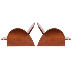 Art Deco Mahogany Lounge Chairs 1950s