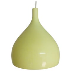 Soft Yellow Glass Pendant Light by Massimo Vignelli for Venini, Italy, 1960s