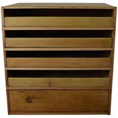 Antique Pine Plan or Architects Chest, English, 19th Century