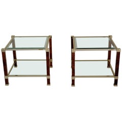 Pair of Sofa Tables, Signed Pierre Vandel, Paris, 1980