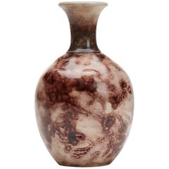 Martin Brothers Aubergine Glazed Bottle Vase