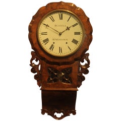 19th Century Walnut Wall Clock