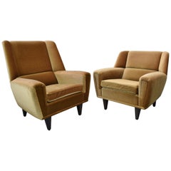 Pair of Mid-Century Danish Kurt Ostervig 'His & Hers' Model 61 Lounge Armchairs