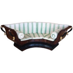 Sublime Empire Walnut Curvy Antique French Sofa 2