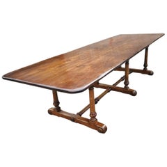 Large 19th Century Oak Dining / Refectory Table