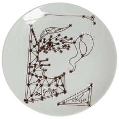 Jean Cocteau Limoges Edition D'art Plate Dated 1950