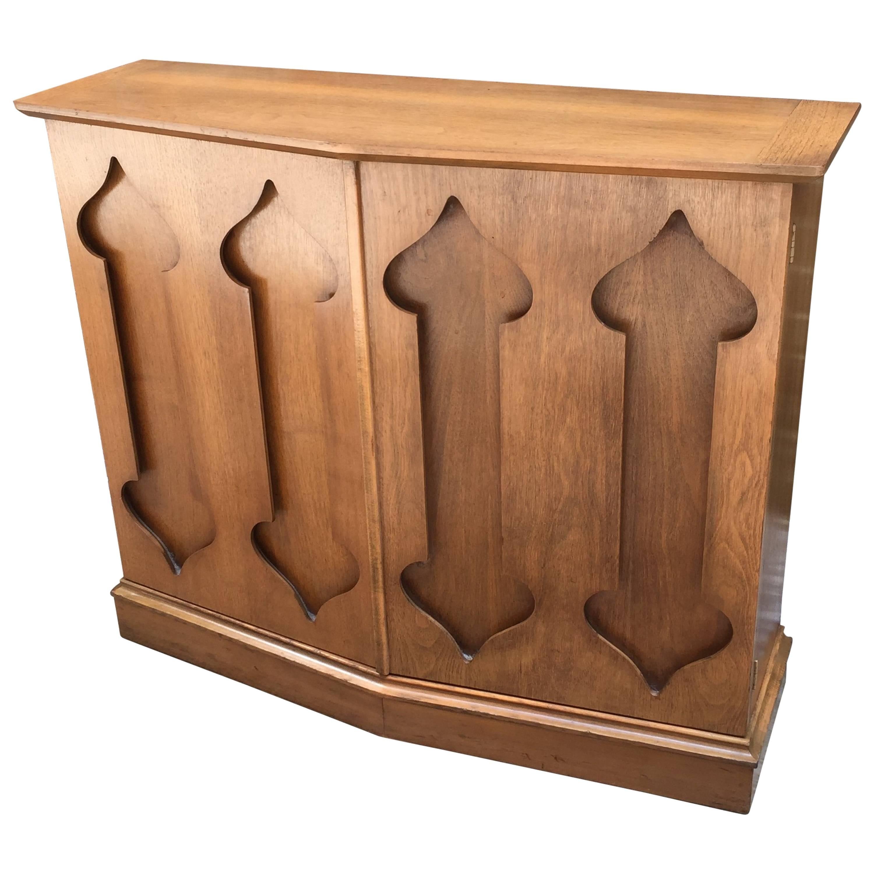 Mid-Century Modern Trefoil Design Cabinet