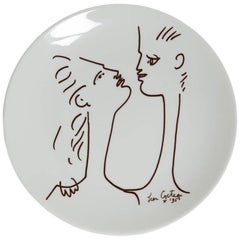 Jean Cocteau Limoges Edition D'art Plate Dated 1951