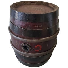 Vintage Mid-20th Century French Oak Beer Barrel