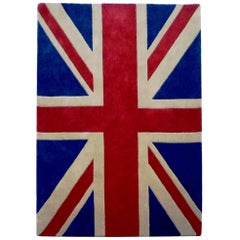 100% New Zealand Wool Handmade Union Jack Rug 8