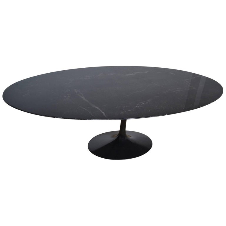 Eero Saarinen Black Marble Tulip Table by Knoll at 1stDibs