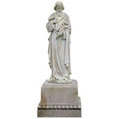 Carved Stone Statue of Saint Joseph