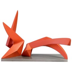 Abstract Aluminum Sculpture by a Edan