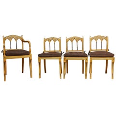 Set of Four English Regency Chairs Made in the Moorish Style