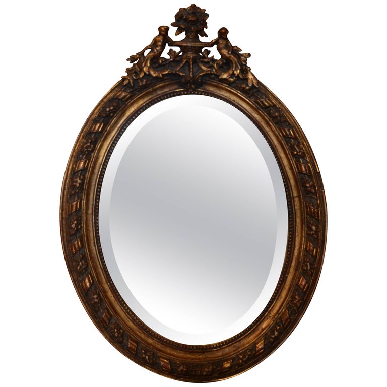 Antique French Louis XVI Gold Leaf Mirror at 1stdibs