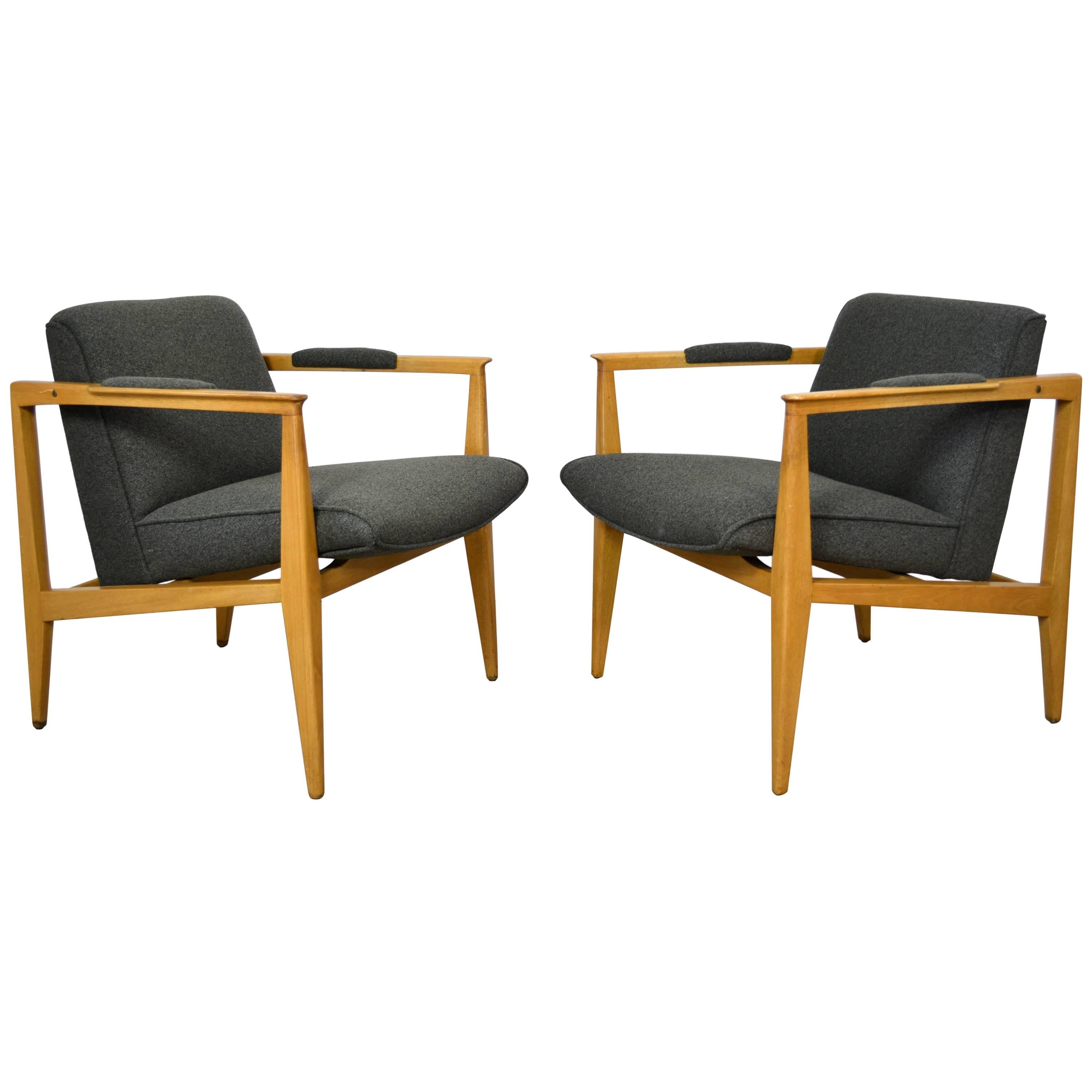 Edward Wormley Lounge Chairs for Dunbar For Sale