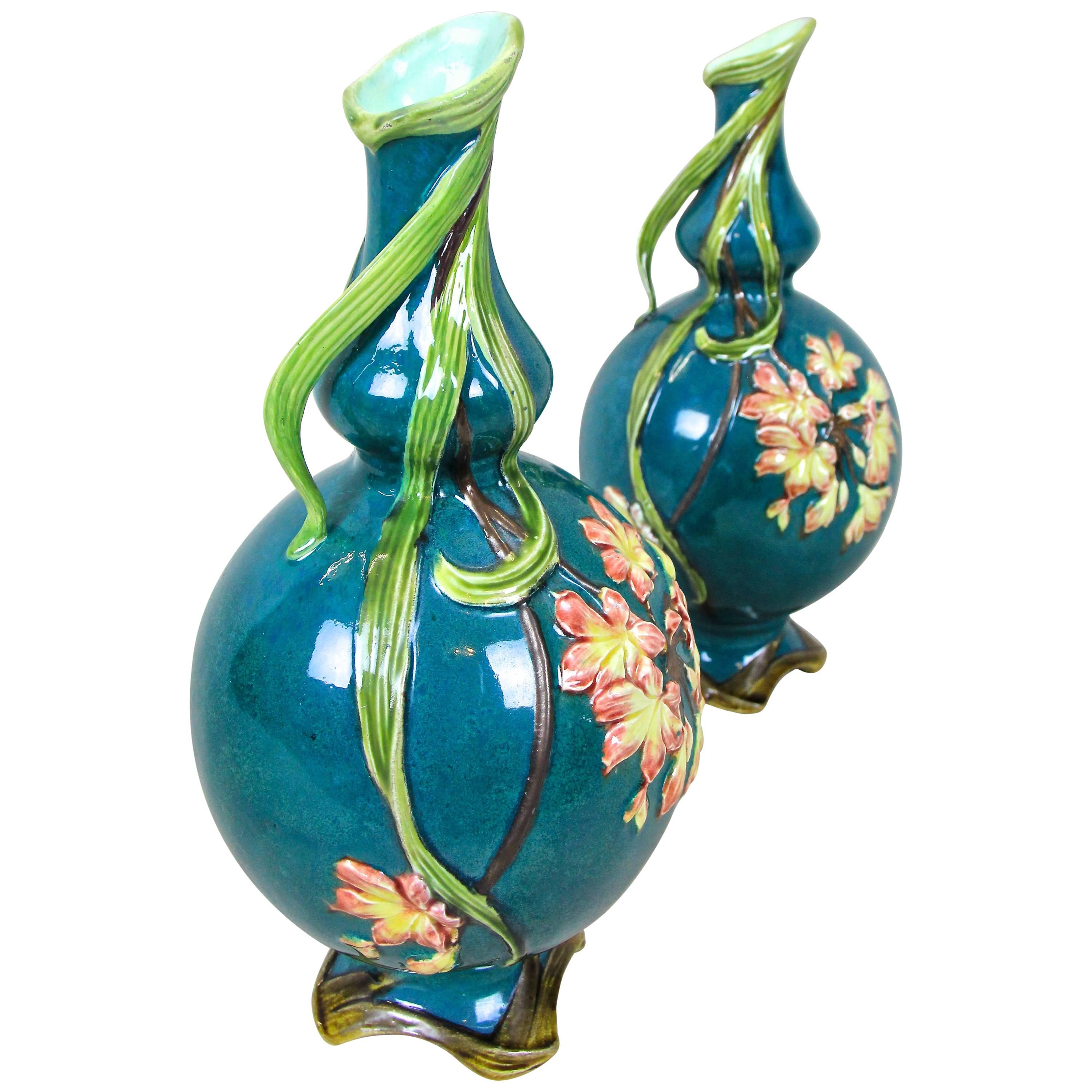 Outstanding Pair of Art Nouveau Vases, France, circa 1910