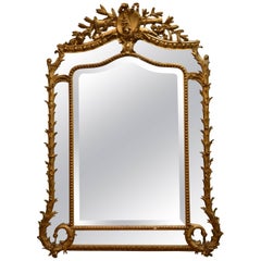 Antique French Gold Bevelled Mirror 5