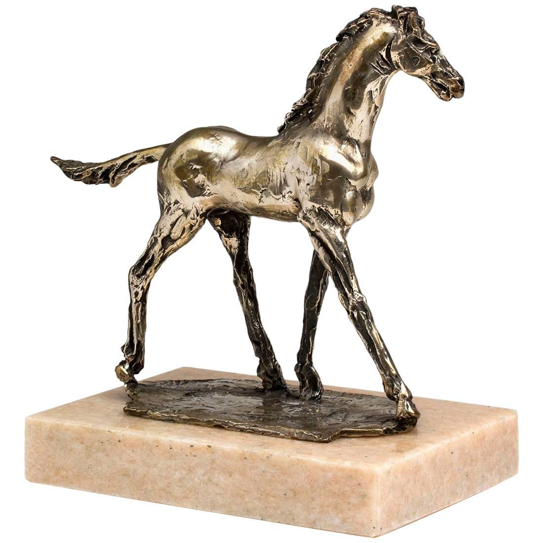 "Puledro" 'Cavallino' Solid 800 ‰ Silver Sculpture, Francesco Messina 93/100 For Sale