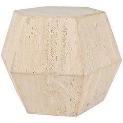 Travertine Marble Polygon Cocktail Table