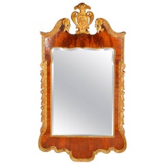 George II Style Walnut and Gilt Pier Glass Mirror 12