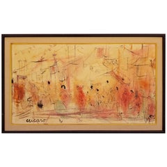 Used Pascal Cucaro Expressionist Painting "Festival"