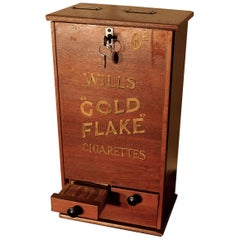 Vintage Hotel Reception Cigarette Dispensing Machine, Wills Gold Flake