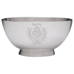 George III Antique English Silver Bowl