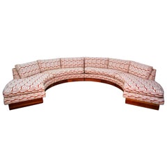 Circular Curved Mid-Century Modern Section Sofa by Erwin Lambeth for John Stuart
