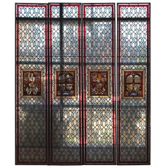 16th Century Set of Four Stained Glass Panels