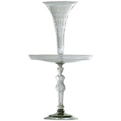 Baccarat Etched Crystal and Solid 833‰ Silver Figural Centrepiece, Holland