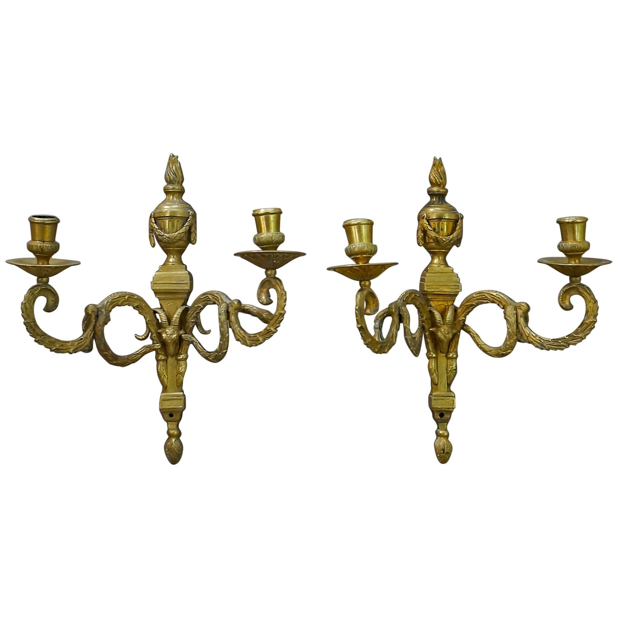 Pair of Period Gustavian Sconces For Sale