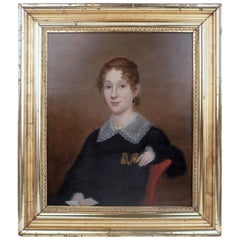 Antique American Federal Portrait of a Lady