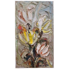20th Century Dutch Brutalist Still Life Tulip Painting, Number Two