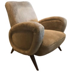 French Modern Lounge/Club Chair, Attributed to Jean Royere