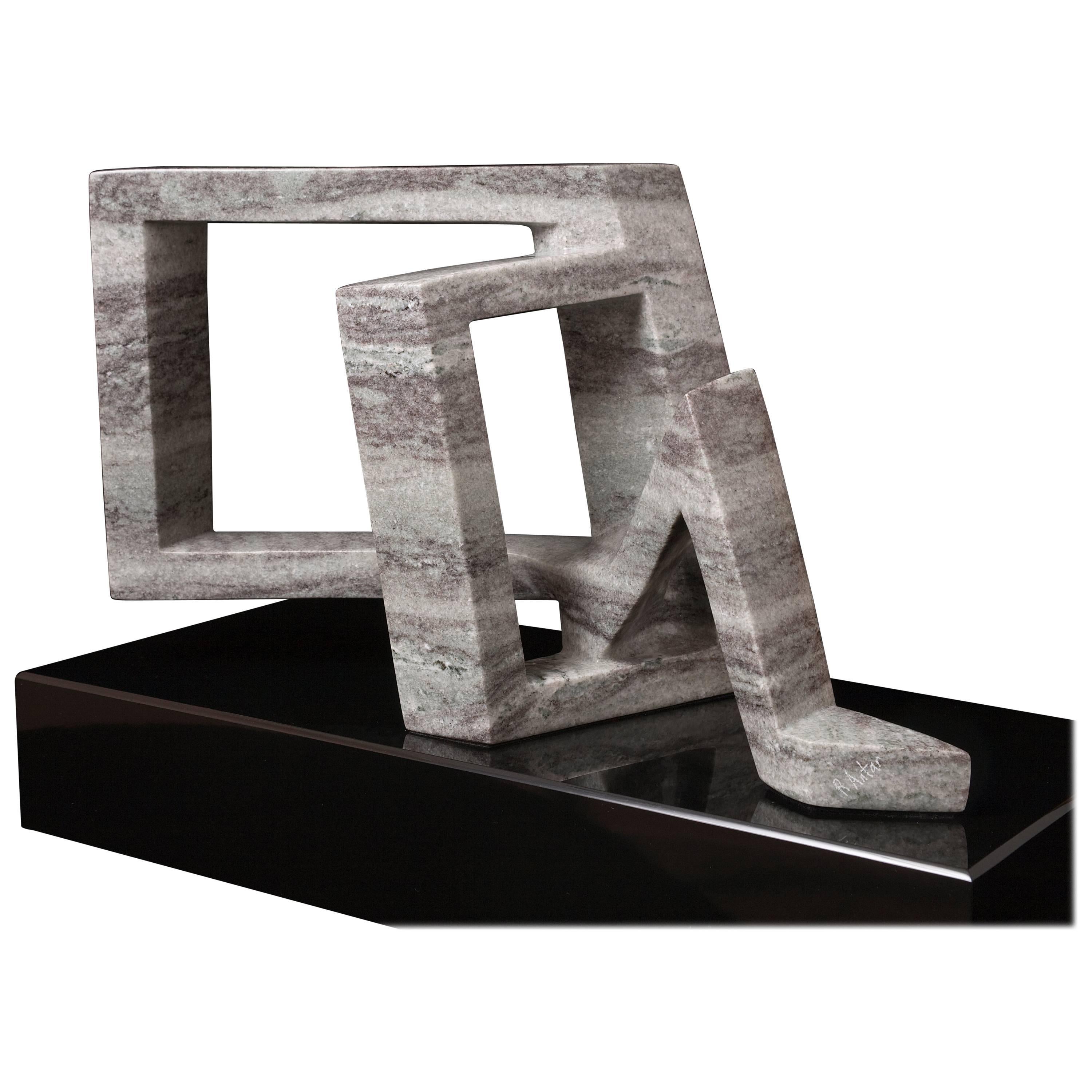 "D Knot #3" Marble Sculpture by Robin Antar