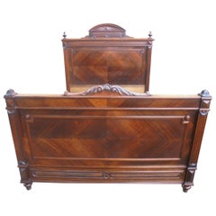 Quality Antique Rosewood Double Bed Frame