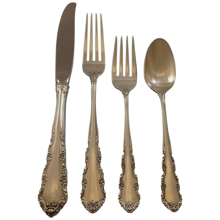 Wallace Napoleon Bee Service For Twelve 18 10 Stainless Flatware Set Shenandoah By Wallace Sterling Silver Flatware Set 12 Service 60 Pcs Dinner New