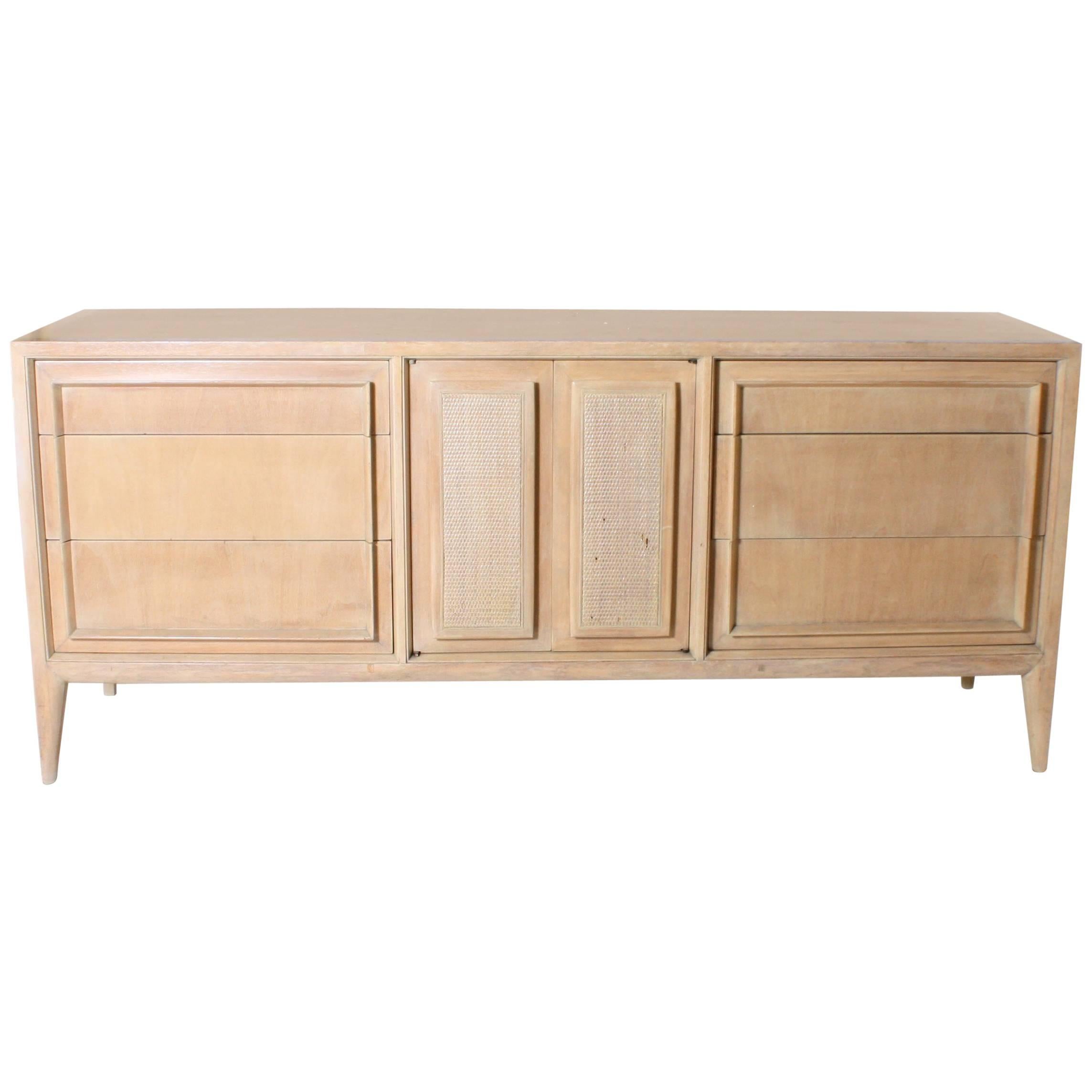 Cerused Oak Credenza, circa 1950