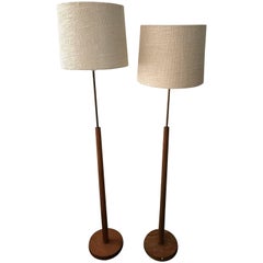 1960 Swedish Original Pine and Brass Floor Lamps Very Rare 9